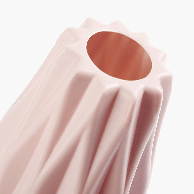 Diamond Pattern Faux Ceramic Vase