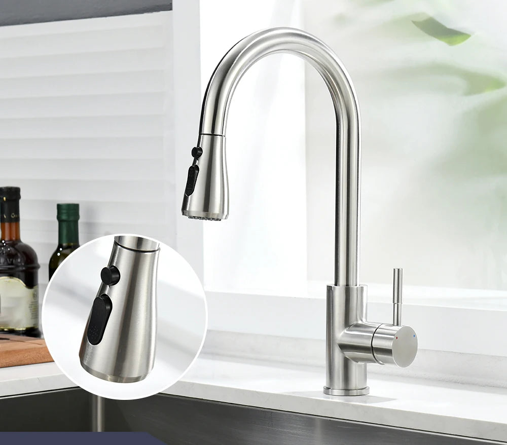 Stainless Steel Pull-Out Faucet